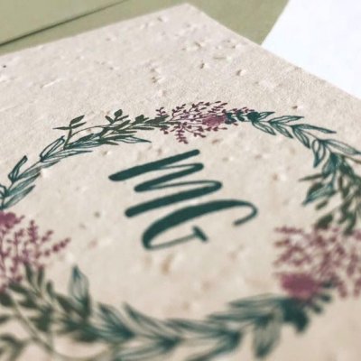 Matrimonio green: le partecipazioni diventano fiori