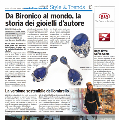 fashionchannel.ch scrive su “20 minuti” (27 ottobre)