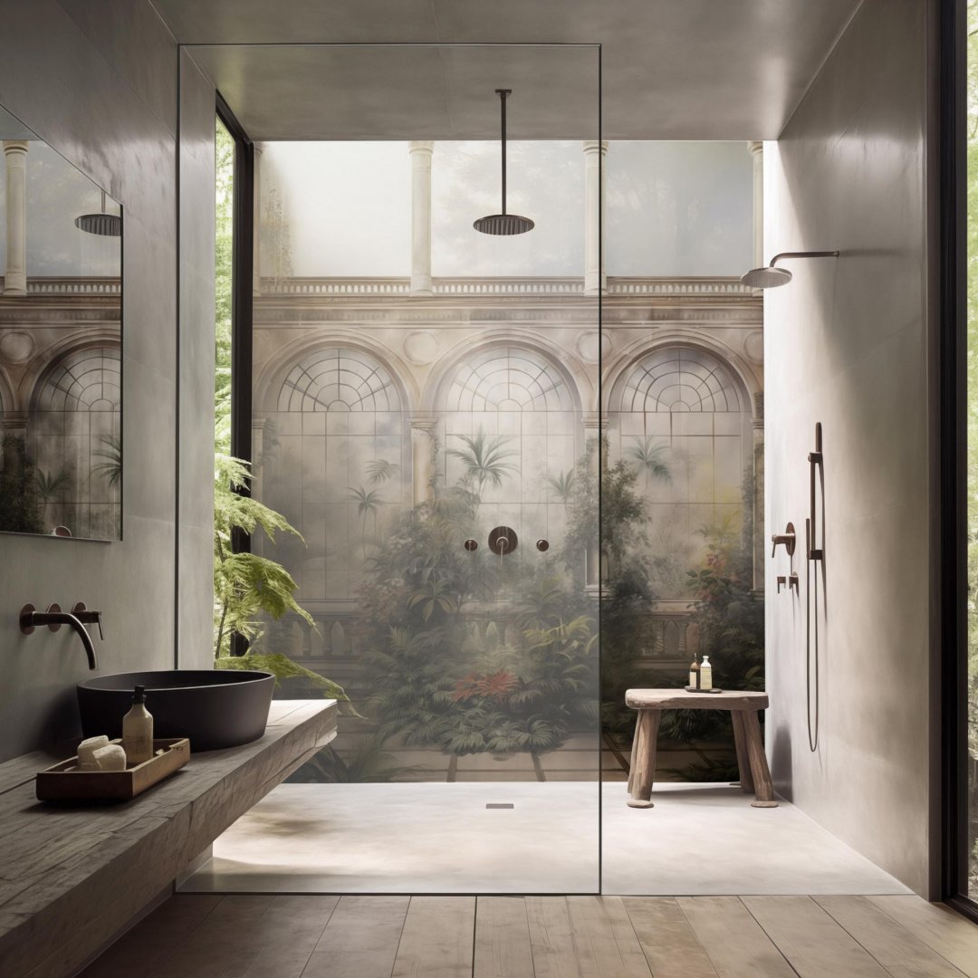 SpaghettiWall trasforma il bagno in un'oasi di design tra arte e natura