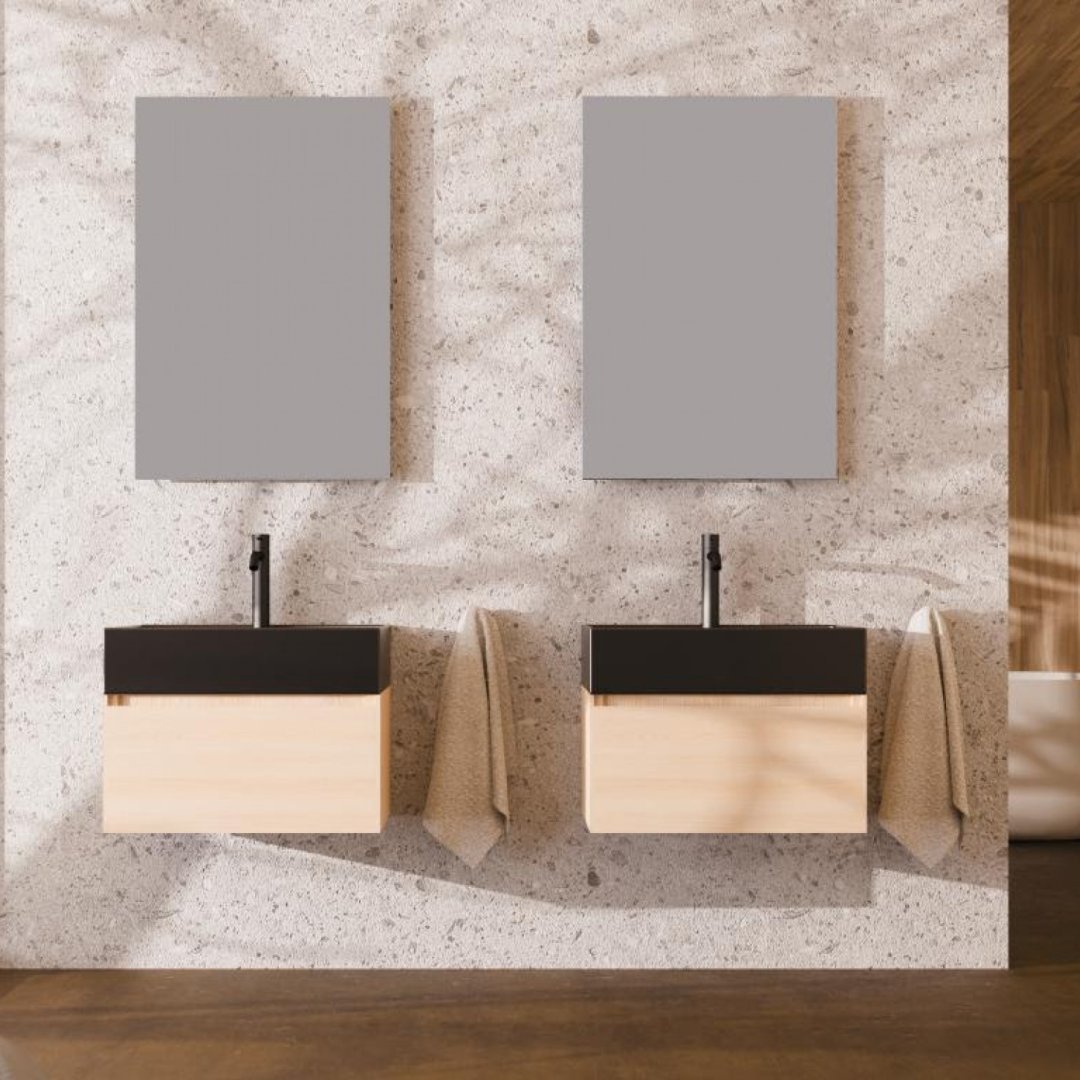 TEOREMA 2.0: la geometria diventa eleganza sospesa nel bagno